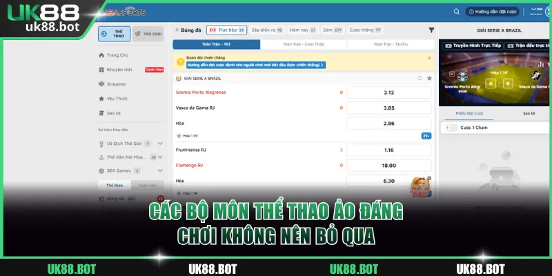 Các bộ môn thể thao ảo đáng chơi không nên bỏ qua
